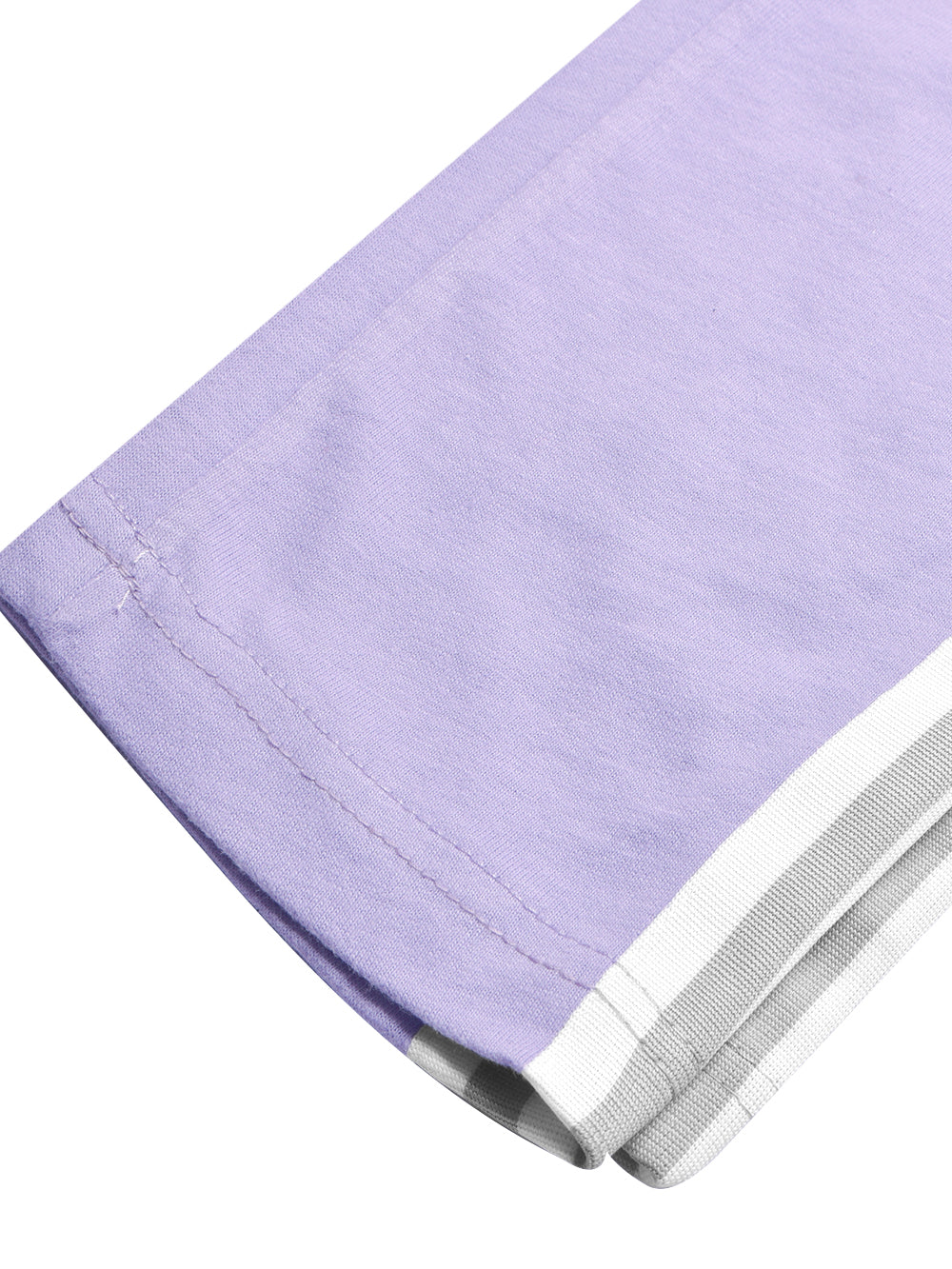 AD Single Jersey Tracksuit For Ladies-Light Purple with White & Grey Stripe-BR13742