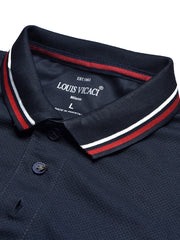 LV Summer Dry Fit Polo Shirt For Men-Dark Navy-BE1312/BR13557