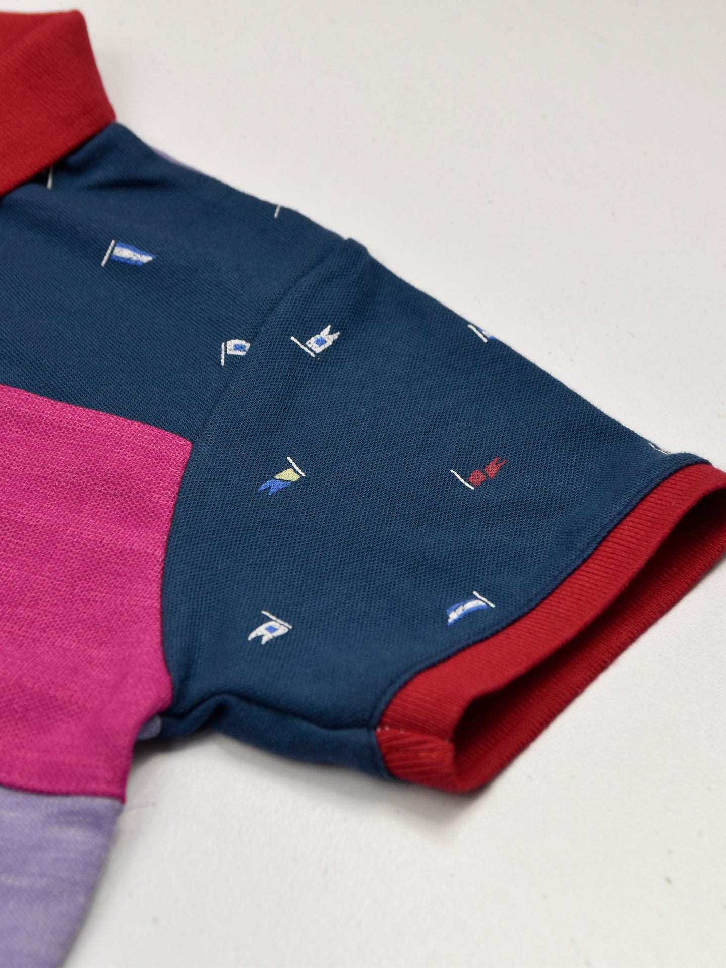 NXT Summer P.Q Polo Shirt For Kids-Purple Melange With Multi Panel-BE936/BR13183