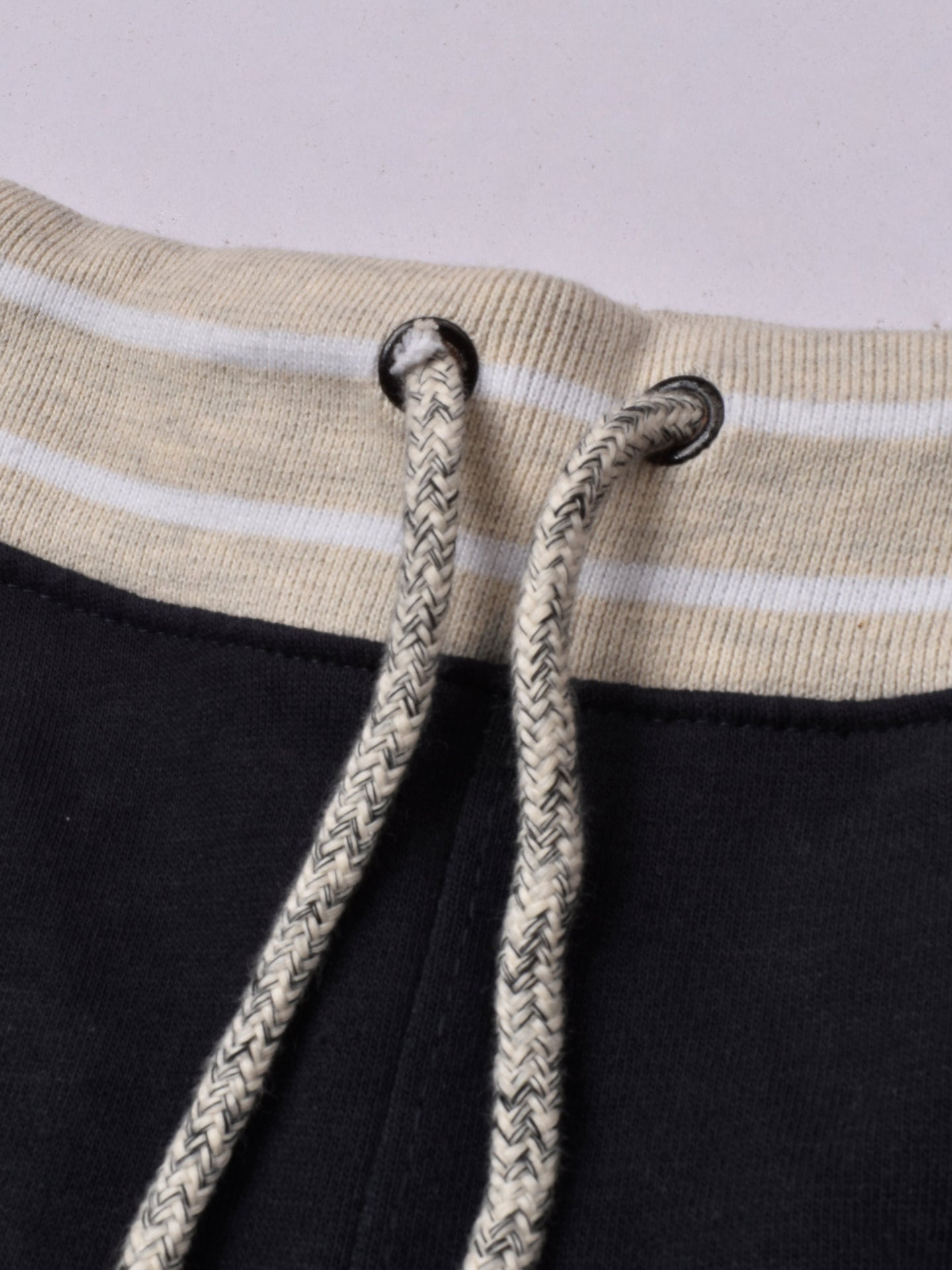 Red Pearl Terry Fleece Slim Fit Jogger Trouser For Kids-Navy & Off White With Assorted Stripes-Rt2167