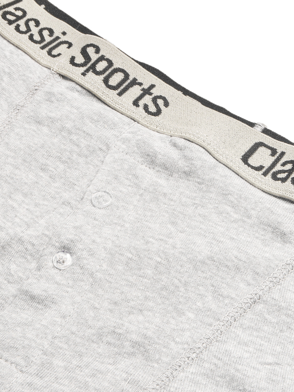 Classic Sport Single Jersey Boxer Brief For Men-Grey Melange-BR771