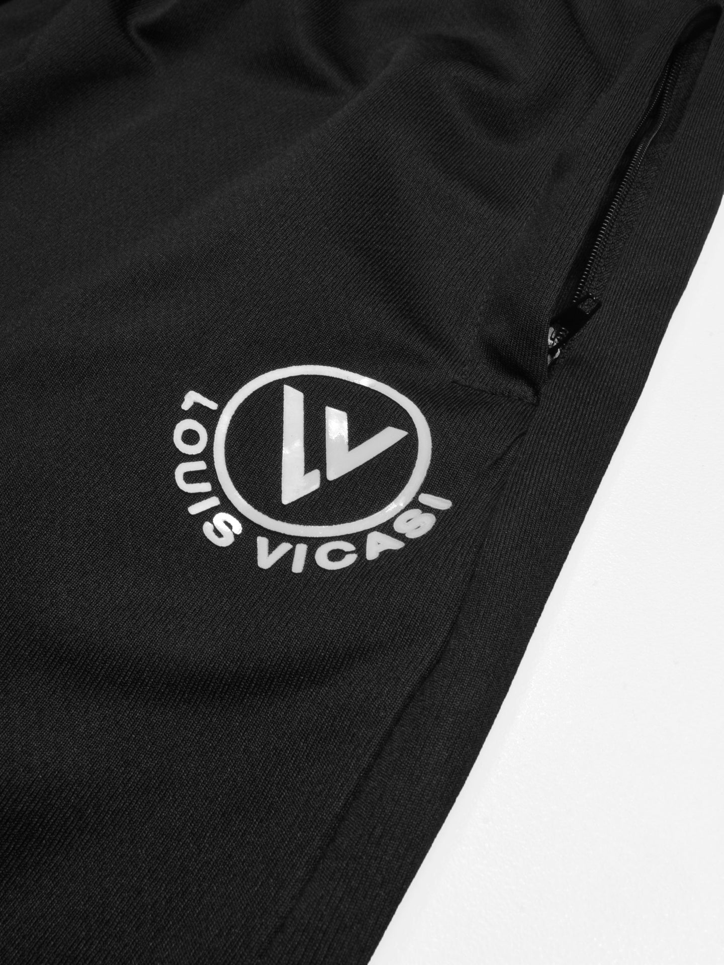 Louis Vicaci Summer Active Wear Tracksuit For Men-Black with Green Panels-SP1835/RT2453