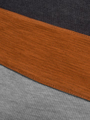 LV Crew Neck Long Sleeve Thermal Tee Shirt For Kids-Black with Orange & Grey-SP1718/RT2422