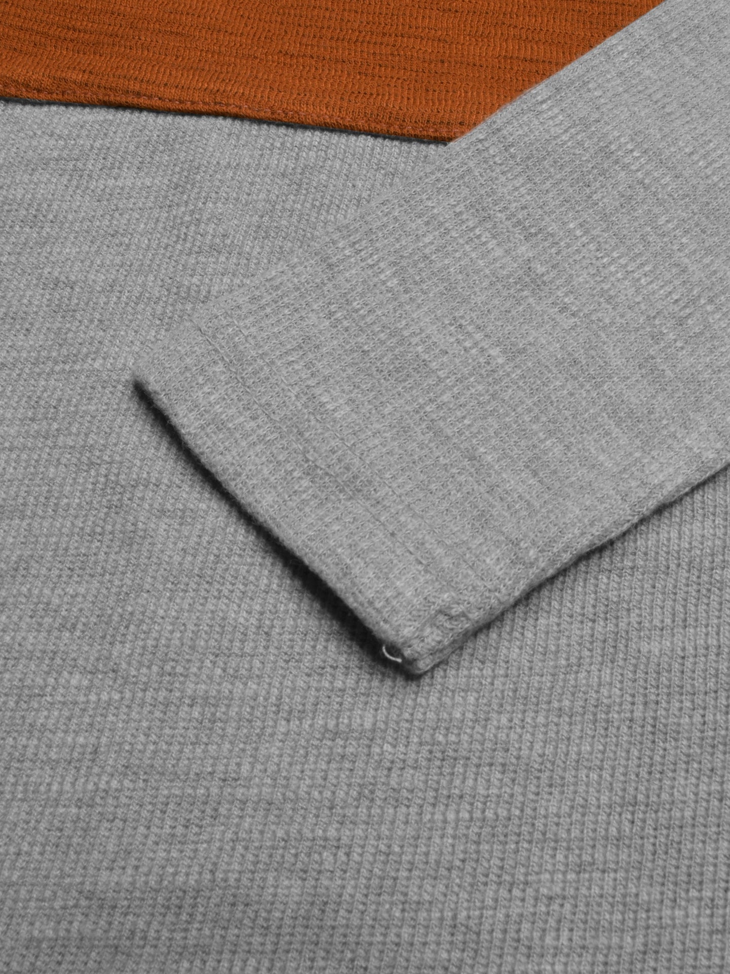 LV Crew Neck Long Sleeve Thermal Tee Shirt For Kids-Black with Orange & Grey-SP1718/RT2422