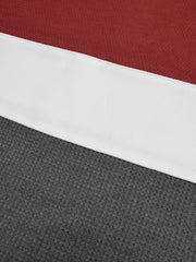 LV Crew Neck Long Sleeve Thermal Tee Shirt For Kids-Red with White & Grey-SP1719/RT2423