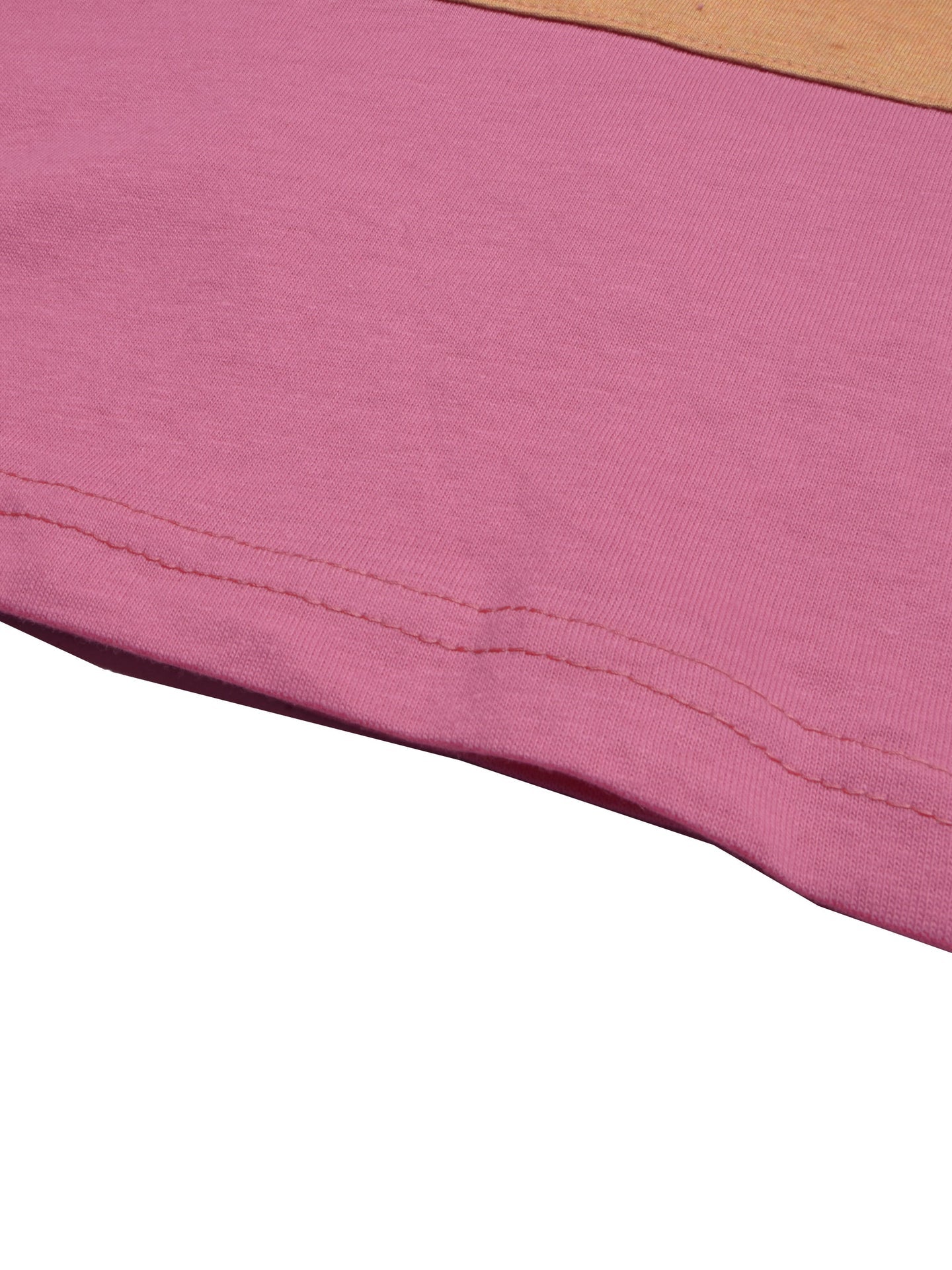 HB Crew Neck Long Sleeve Single Jersey Tee Shirt For Kids-Pink with Stripes-SP1715/RT2419