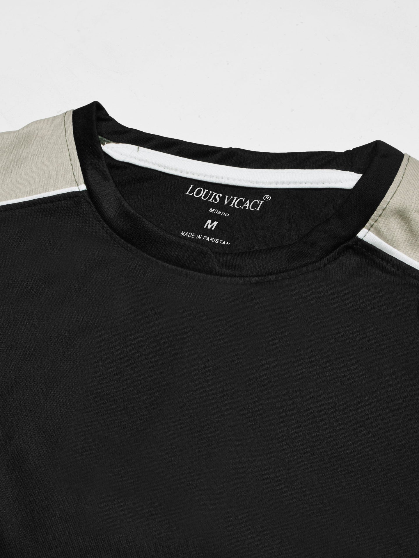 Louis Vicaci Summer Active Wear Tracksuit For Men-Black with Grey Pannels-SP1745/RT2429