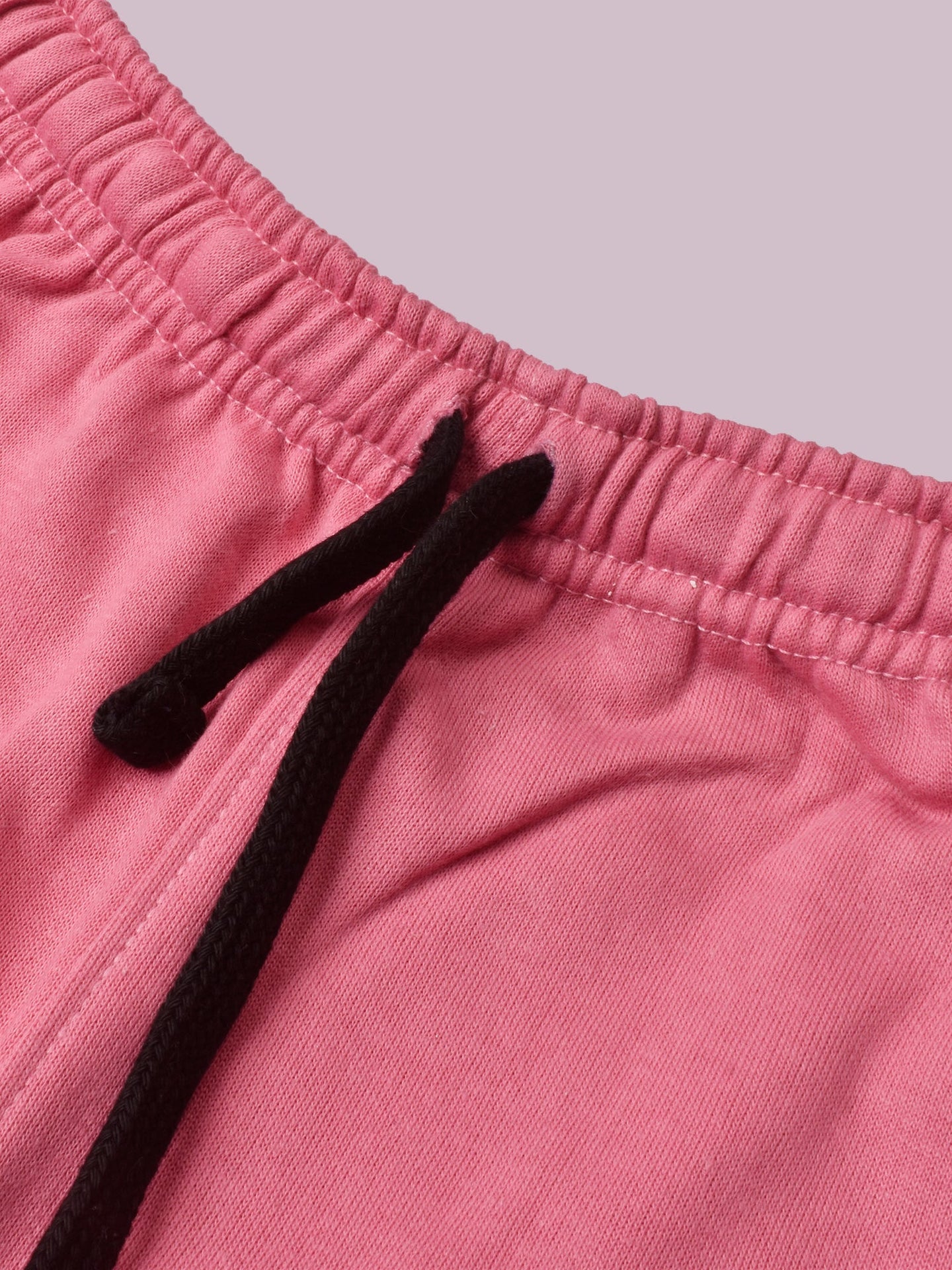 Louis Vicaci Fleece Zipper Tracksuit For Ladies-Pink with Black Stripe-BR367