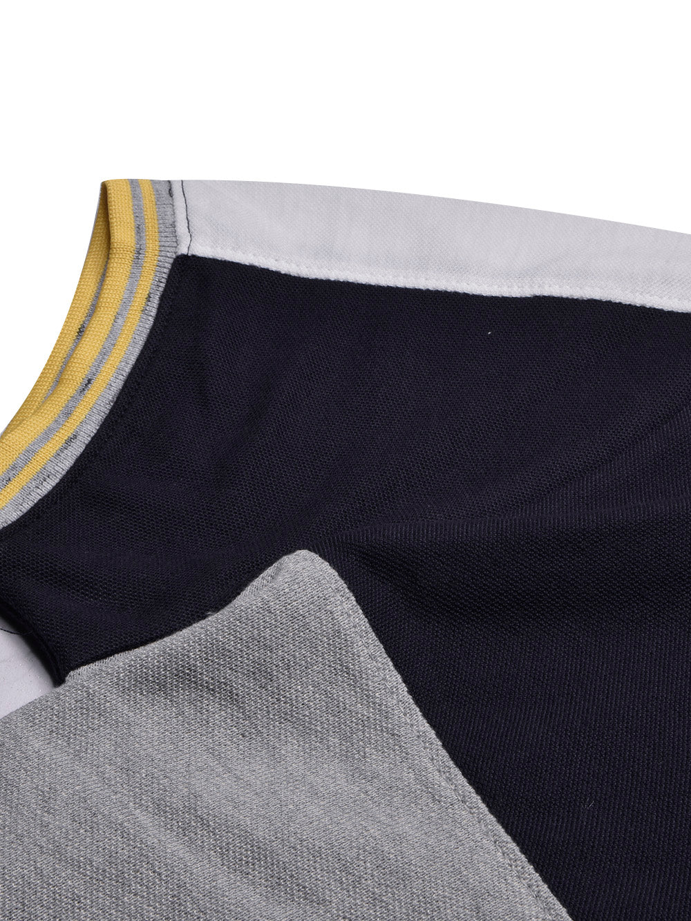 LV Summer Polo Shirt For Men-Navy with Grey Panel-BE775/BR13022