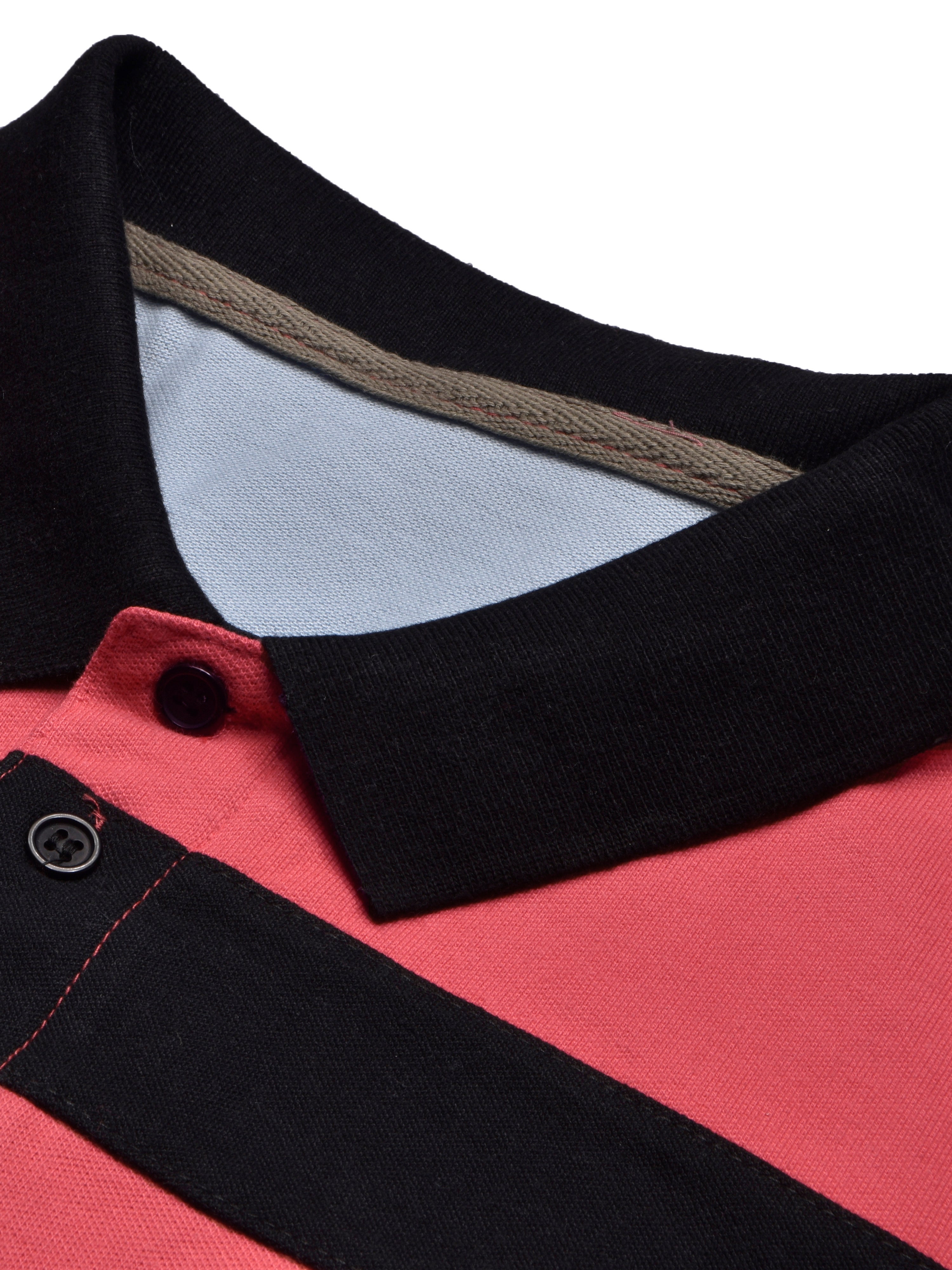 NXT Summer Polo Shirt For Men-Pink with Sky & Black-BE806/BR13048