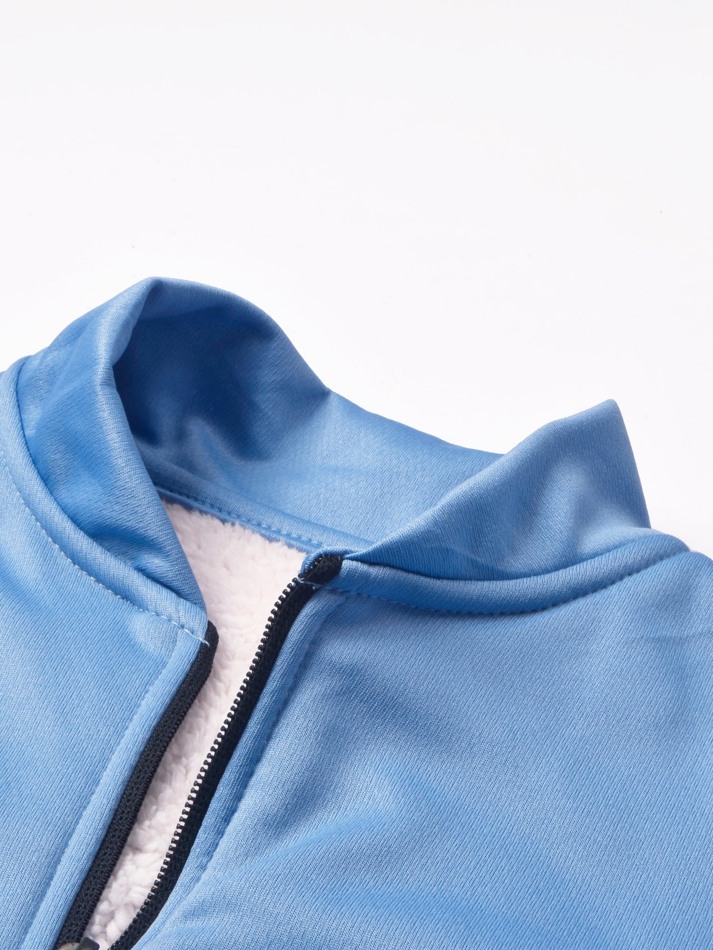 TNF Active Wear Zipper Fur Bomber Jacket For Men-Sky-RT1121