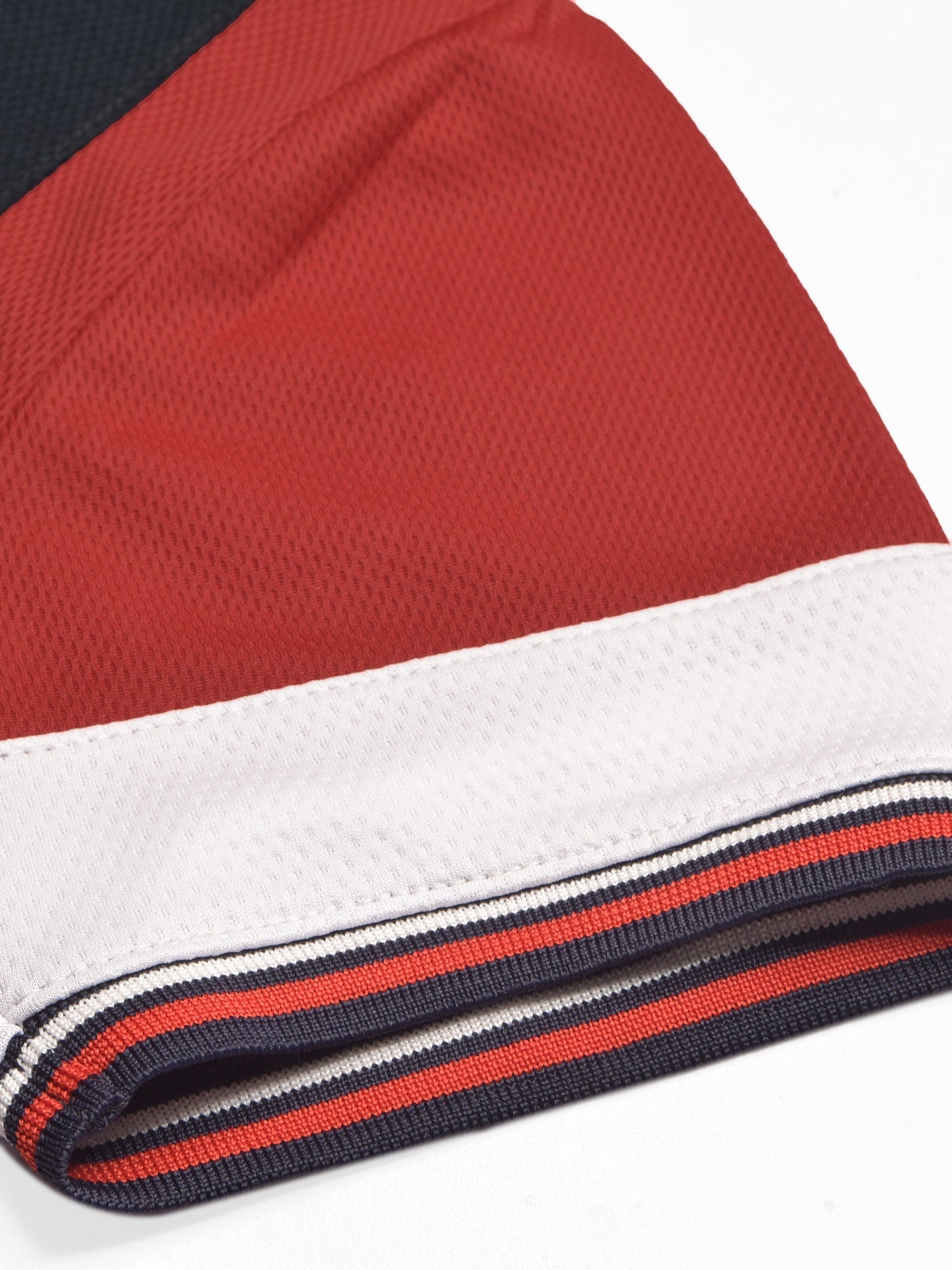 LV Summer Dry Fit Polo Shirt For Men-Navy with Red & White Panel-SP2652/RT2530