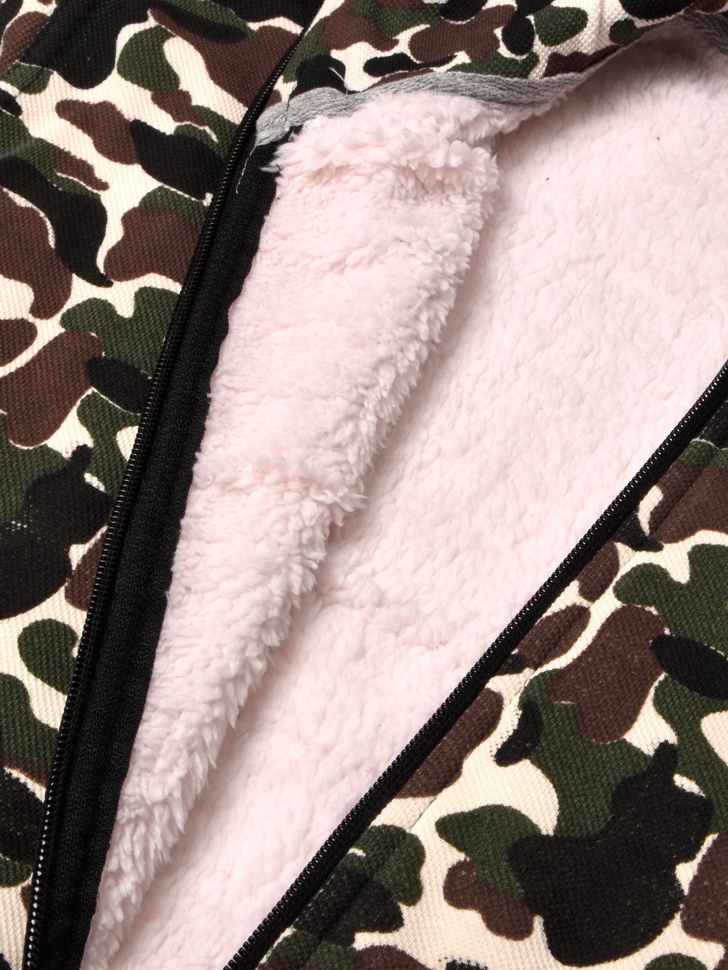 Louis Vicaci Fur Zipper Mock Neck Jacket For Men-Camouflage-SP175/RT2107