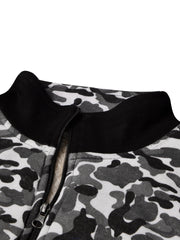 Louis Vicaci Fur Zipper Mock Neck Jacket For Men-Camouflage-SP10