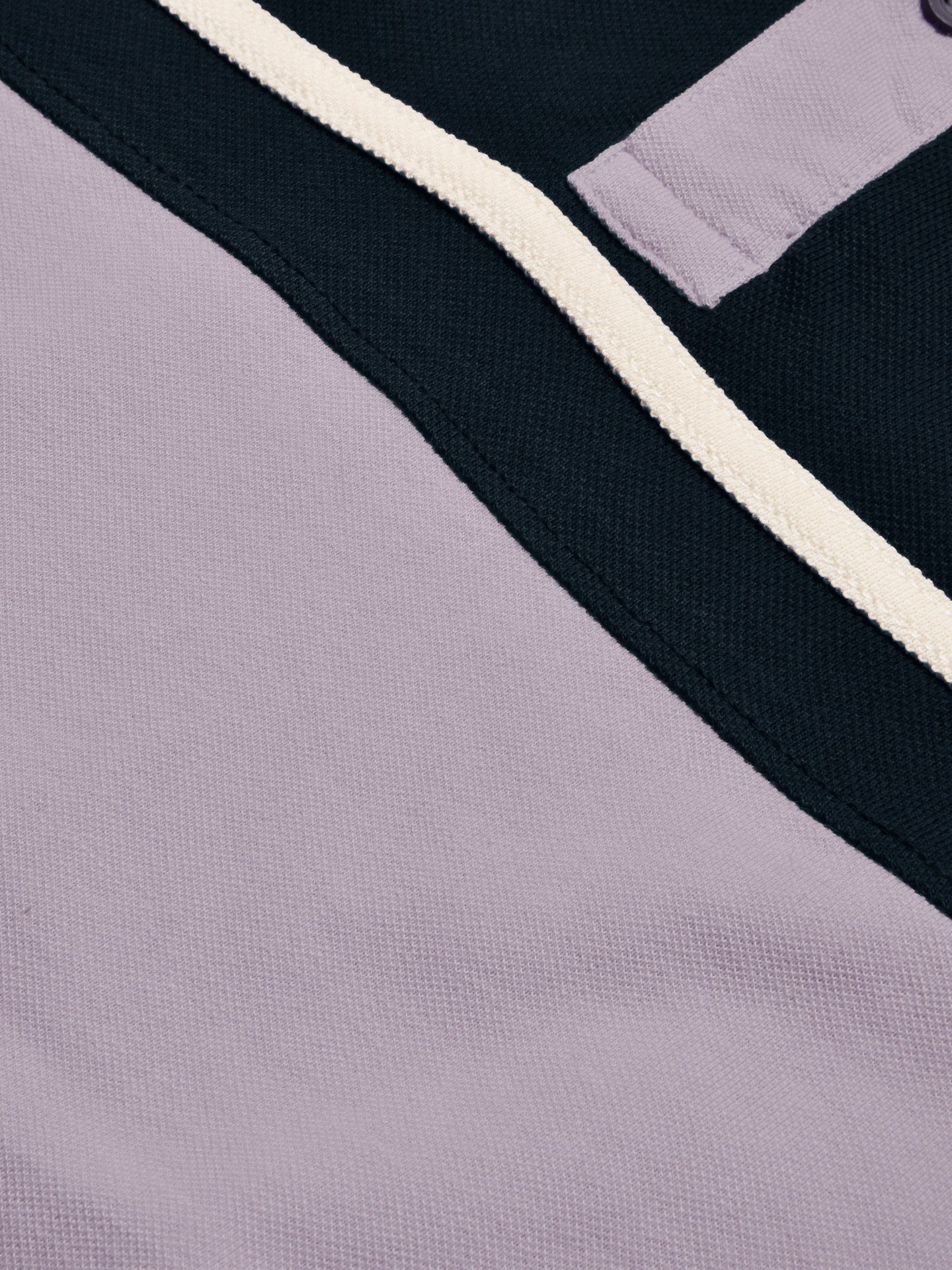 LV Summer Polo Shirt For Men-Light purple with Navy & Off White-SP1580/RT2379