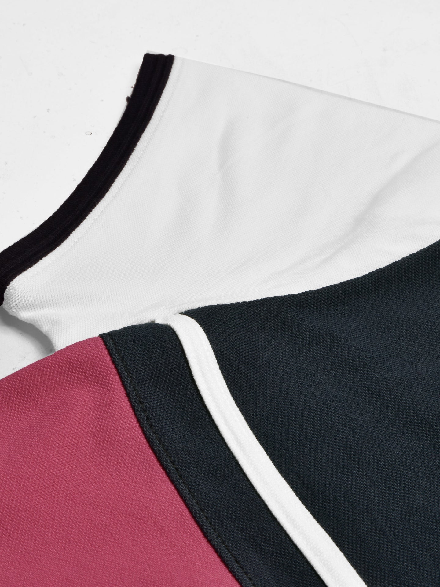 LV Summer Polo Shirt For Men-Pink with Navy & White-SP1581