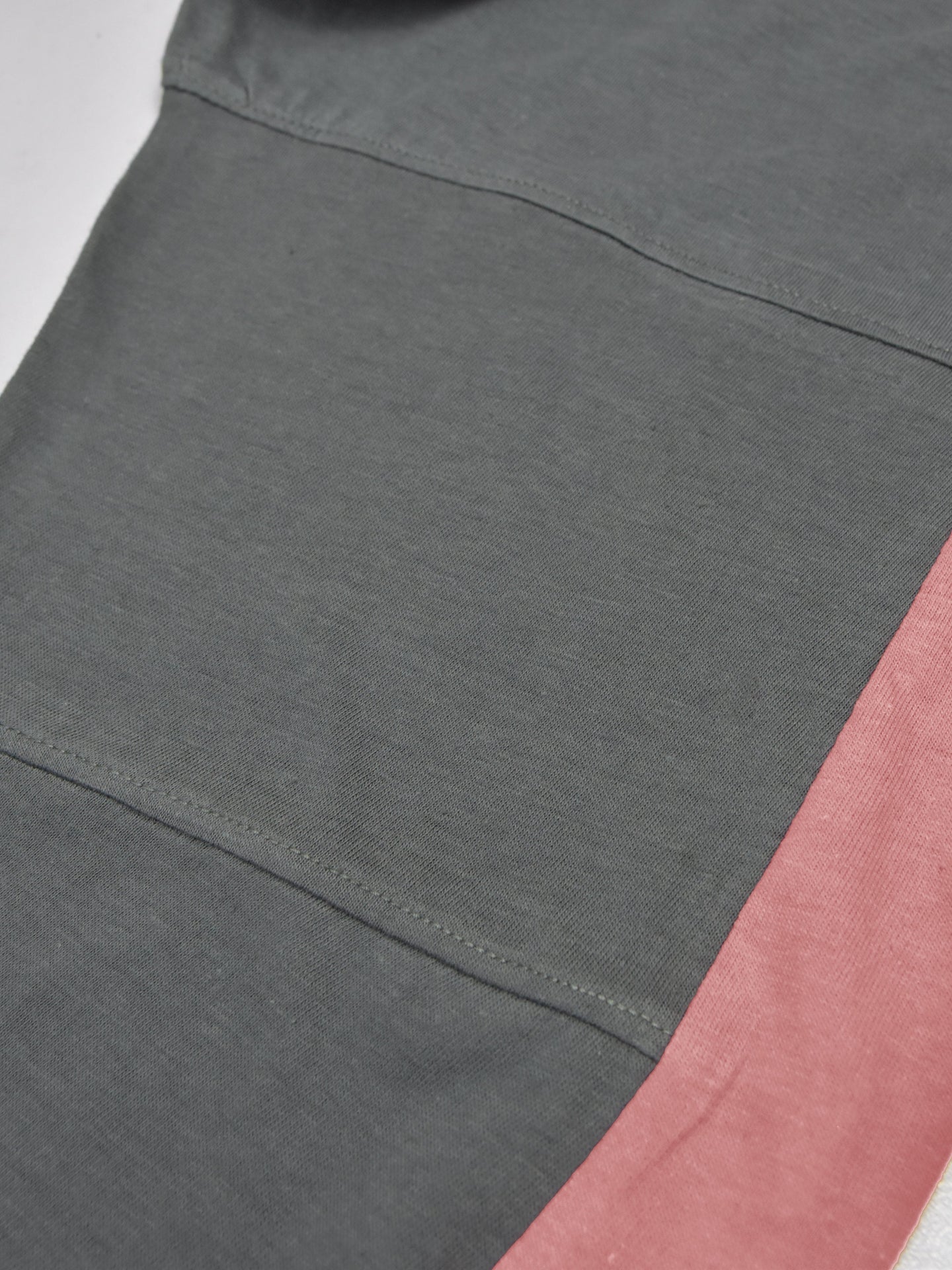 Summer Single Jersey Slim Fit Trouser For Men-Grey With Pink Stripes-SP137/RT2103