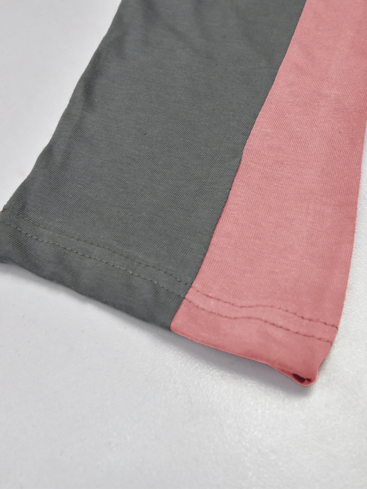 Summer Single Jersey Slim Fit Trouser For Men-Grey With Pink Stripes-SP137/RT2103