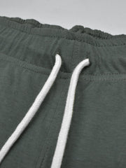 Summer Single Jersey Slim Fit Trouser For Men-Grey With Pink Stripes-SP137/RT2103