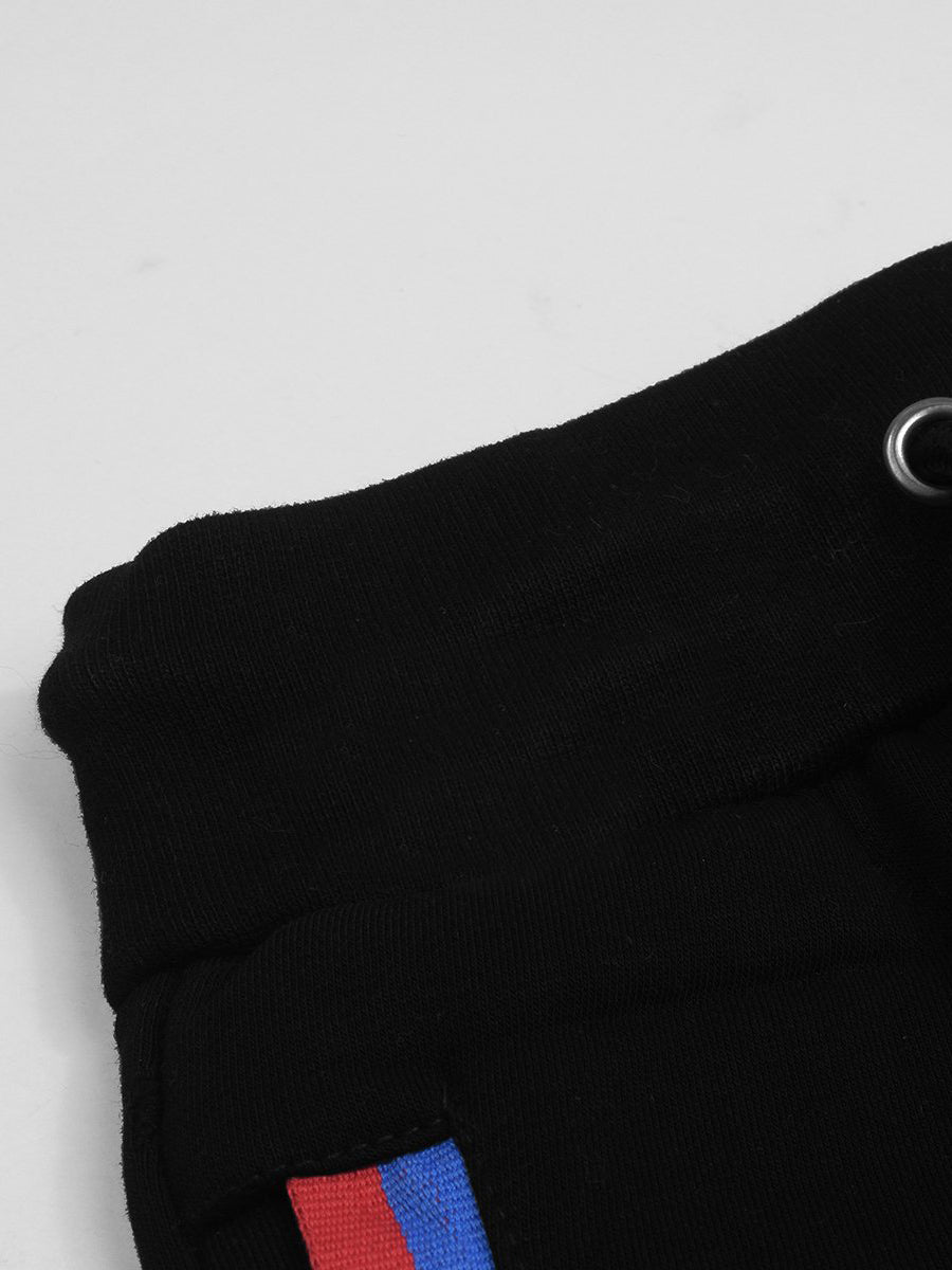 ADS Fleece Slim Fit Jogger Trouser For Kids-Black With Assorted Pockets-Rt2172
