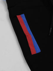 ADS Fleece Slim Fit Jogger Trouser For Kids-Black With Assorted Pockets-Rt2172