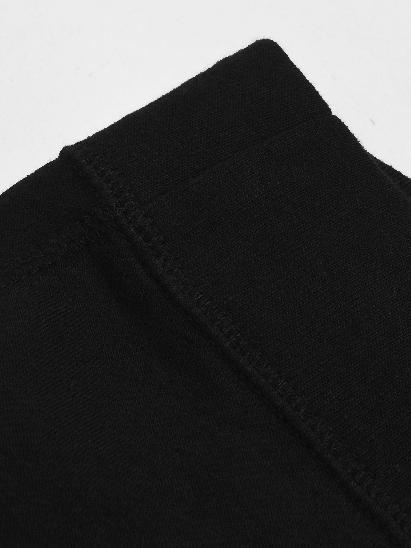 NYC Polo Fleece Gathering Bottom Capri For Ladies-Black-SP1999