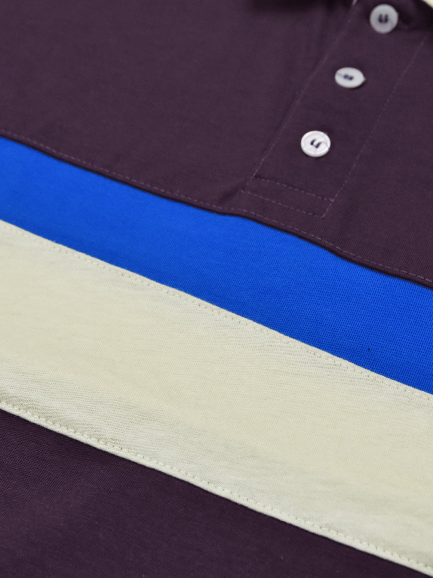 NXT Summer Polo Shirt For Men-Indigo With Off White & Blue Stripe-SP1443/RT2331