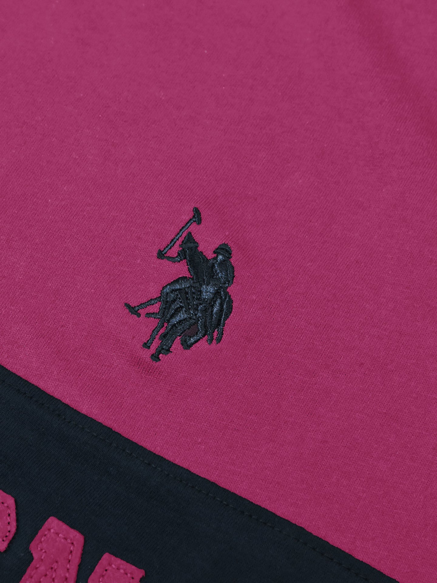 U.S.P.A Polo Shirt For Men-Magenta & Dark Navy-RT33