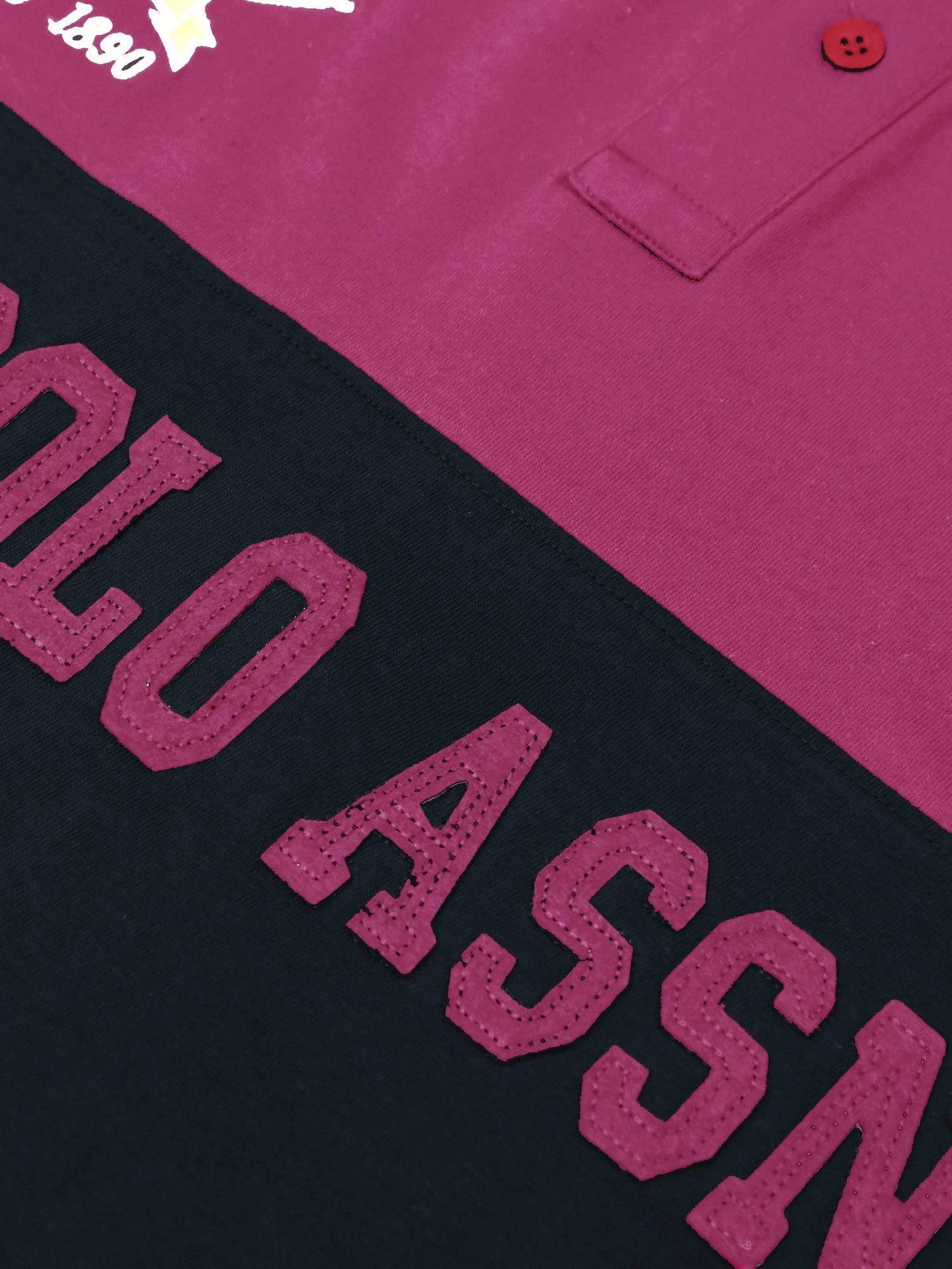 U.S.P.A Polo Shirt For Men-Magenta & Dark Navy-RT33