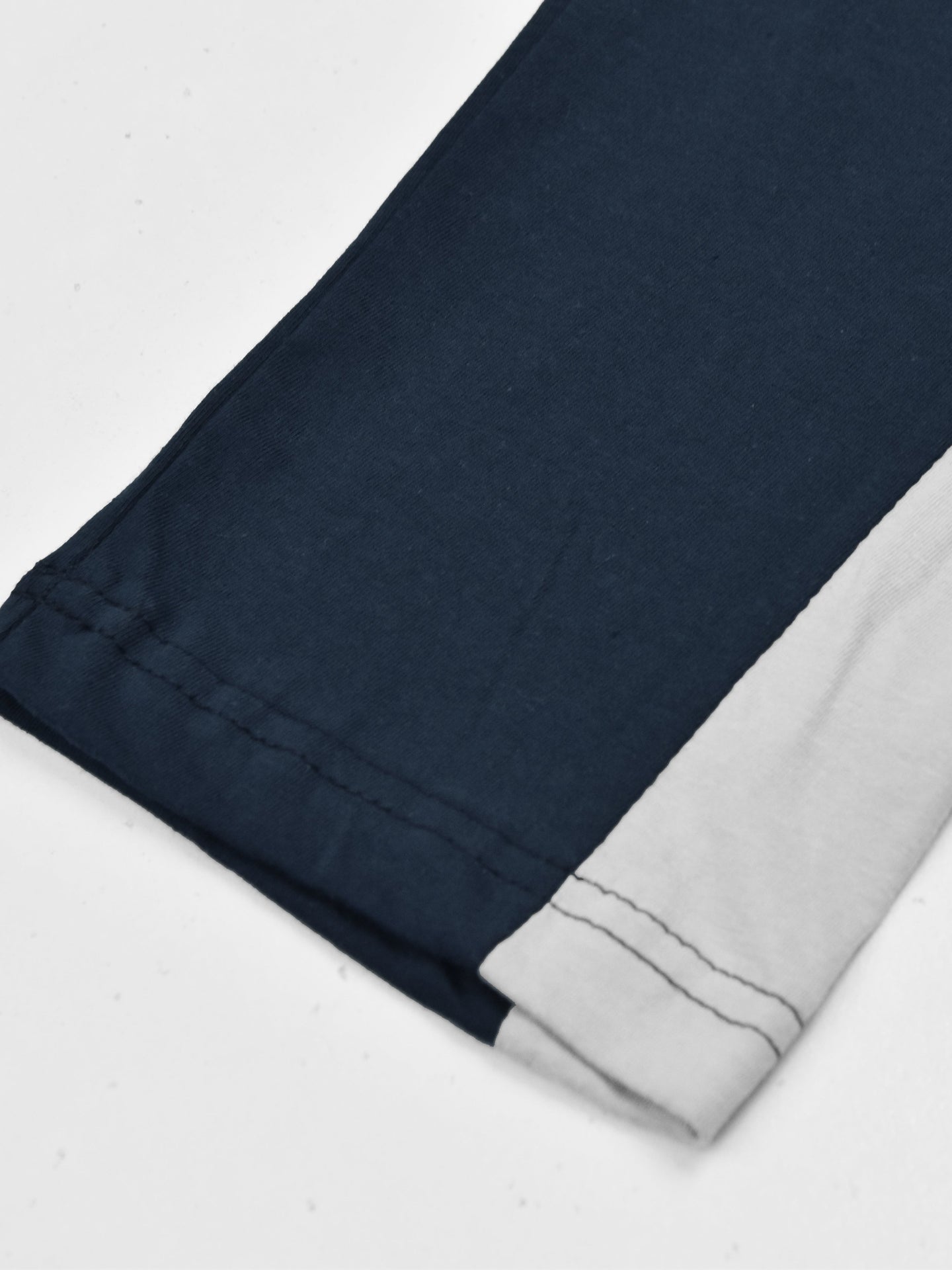 Summer Single Jersey Slim Fit Trouser For Men-Navy With Smoke White Pannel-SP121