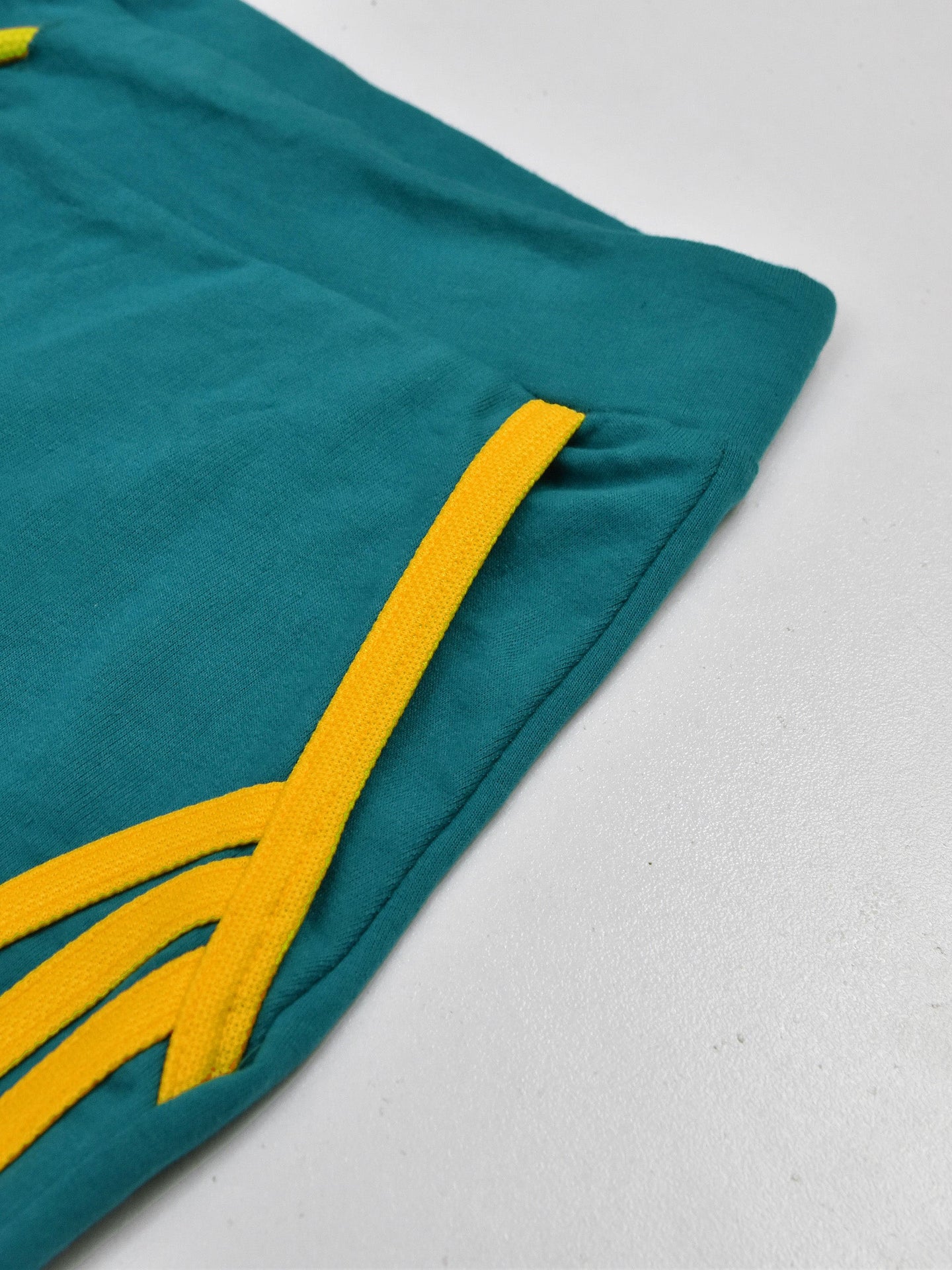 Summer Jersey Terry Slim Fit Bermuda Short For Men-Dark Cyan with Stripes-SP1769/RT2430