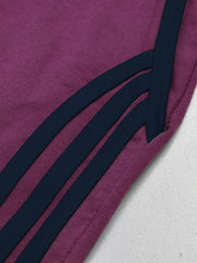 Summer Jersey Terry Slim Fit Bermuda Short For Men-Indigo with Stripes-SP1770/RT2431