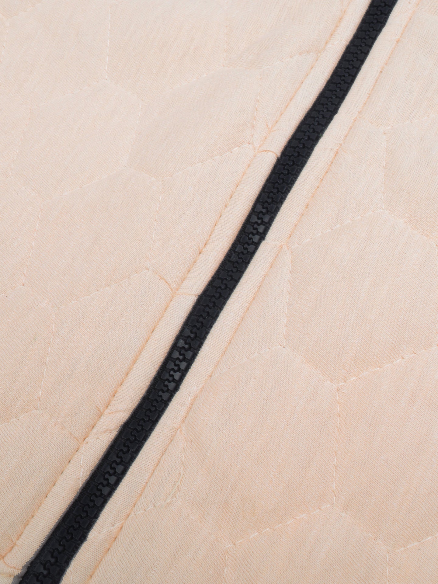 TH Quilted Zipper Hoodie For Kids-Light Peach With Navy-SP1206