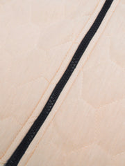 TH Quilted Zipper Hoodie For Kids-Light Peach With Navy-SP1206