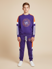 USP Fleece Tracksuit For Kids-Purple-USPT03