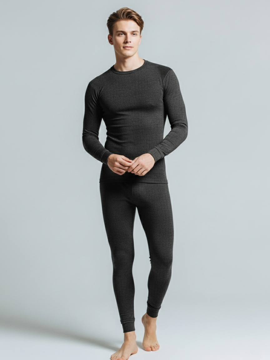 Thermal Warmer Suit For Men-Charcoal-TVS02