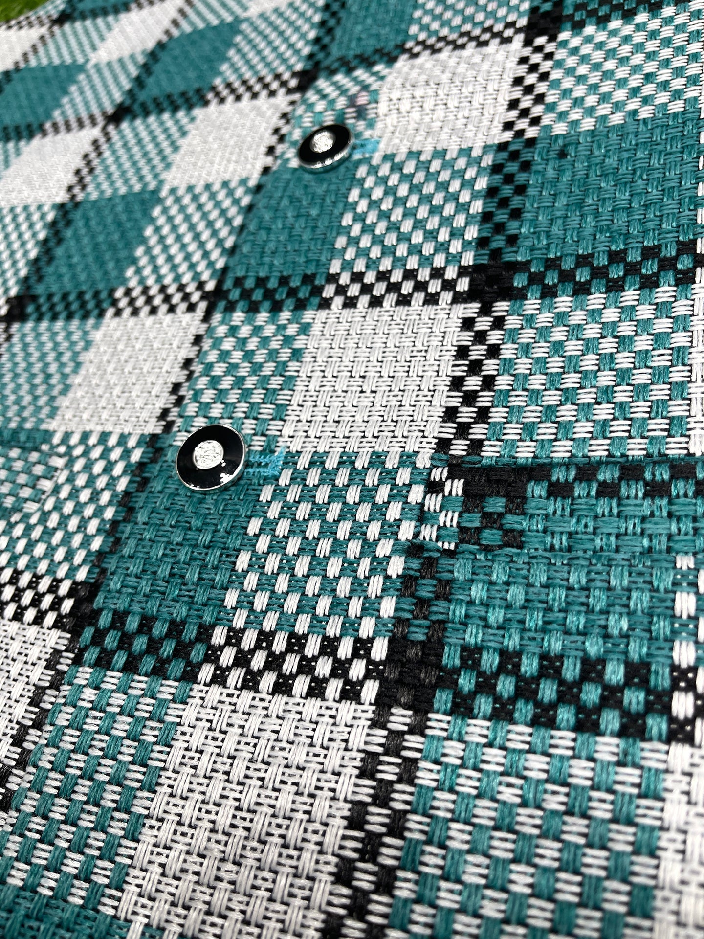 Men’s Premium Checkered Tweed Waistcoat Blue & White-WC02