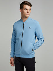 TNF Active Wear Zipper Fur Bomber Jacket For Men-Sky Blue-RT1120