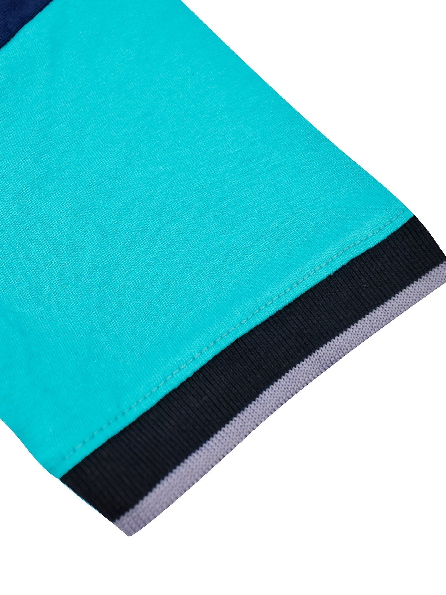 Champion Single Jersey Polo Shirt For Kids-Grey Cyan & Blue-SP1704/RT2414