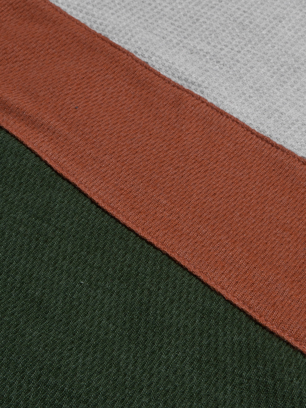 LV Crew Neck Long Sleeve Thermal Tee Shirt For Kids-Grey with Orange & Green-BE973/BR13220