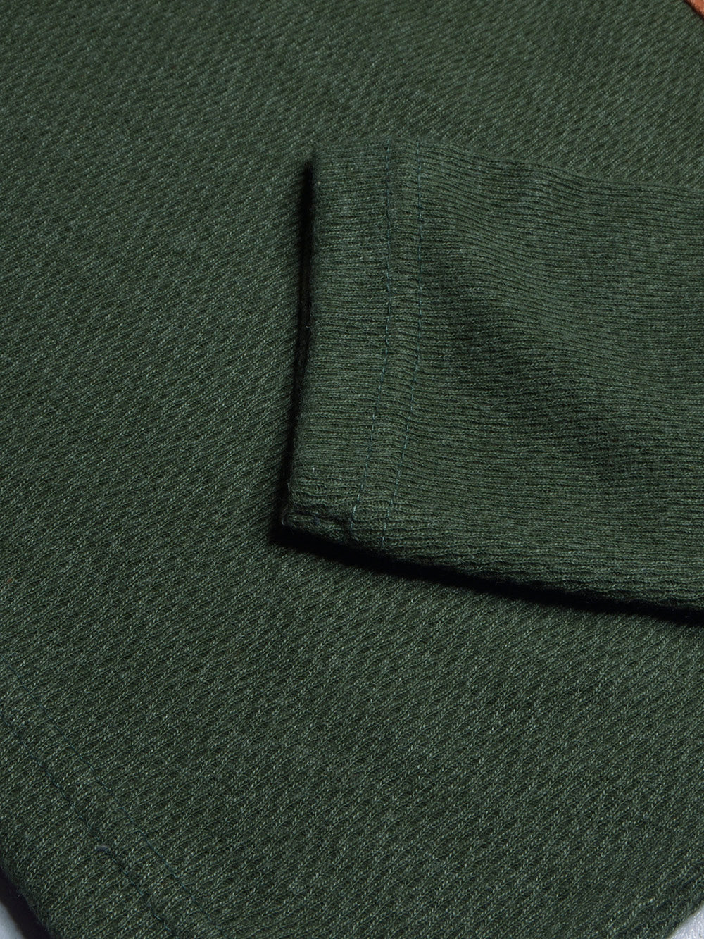 LV Crew Neck Long Sleeve Thermal Tee Shirt For Kids-Grey with Orange & Green-BE973/BR13220