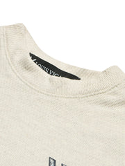 LV Crew Neck Long Sleeve Thermal Tee Shirt For Kids-Off White with Blue & Brown-BE969/BR13216