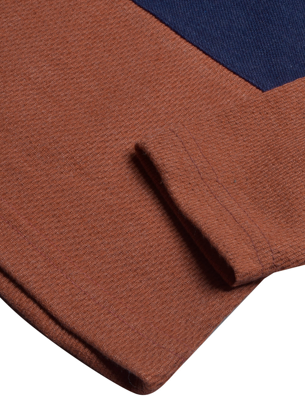 LV Crew Neck Long Sleeve Thermal Tee Shirt For Kids-Off White with Blue & Brown-BE969/BR13216