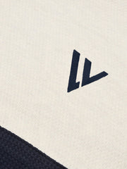 LV Crew Neck Long Sleeve Thermal Tee Shirt For Kids-Off White with Navy & Zinc-BE972/BR13219