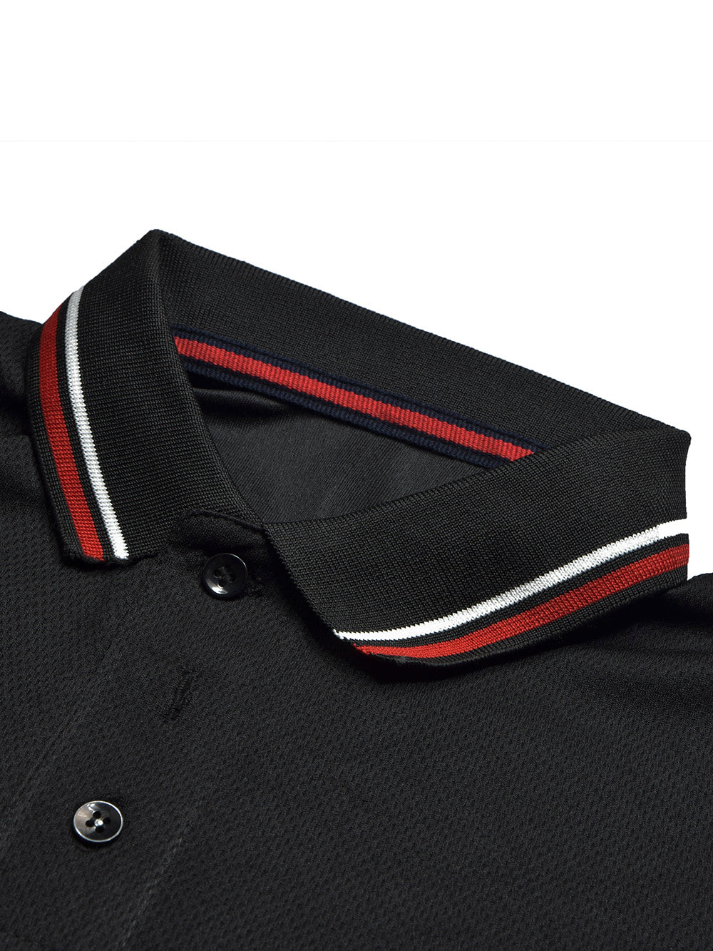 LV Summer Dry Fit Polo Shirt For Men-Black with Grey & Red Panels-BE1345/BR13587