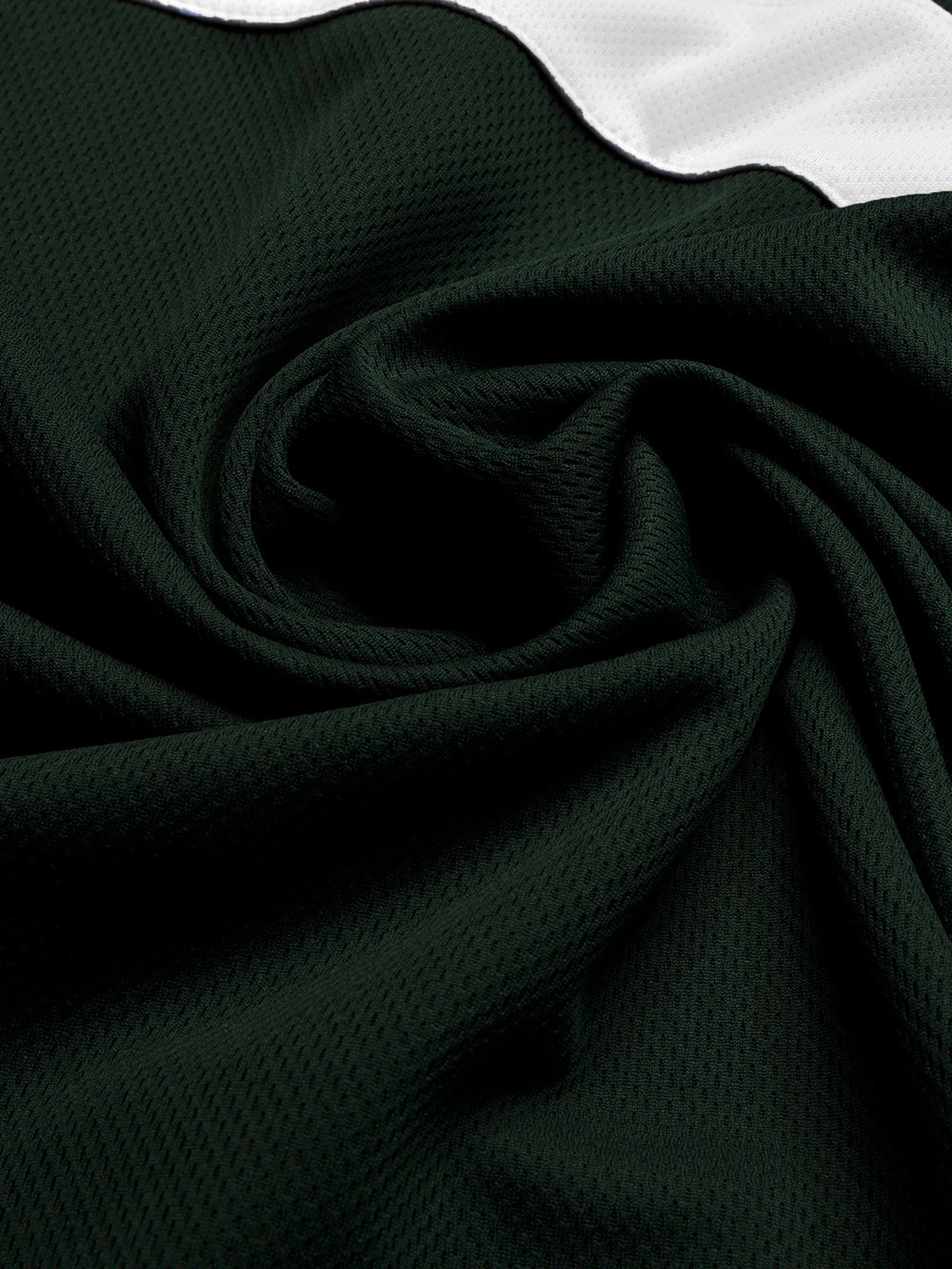 LV Summer Dry Fit Polo Shirt For Men-Dark Green with Stripe-BE1563/BR13779