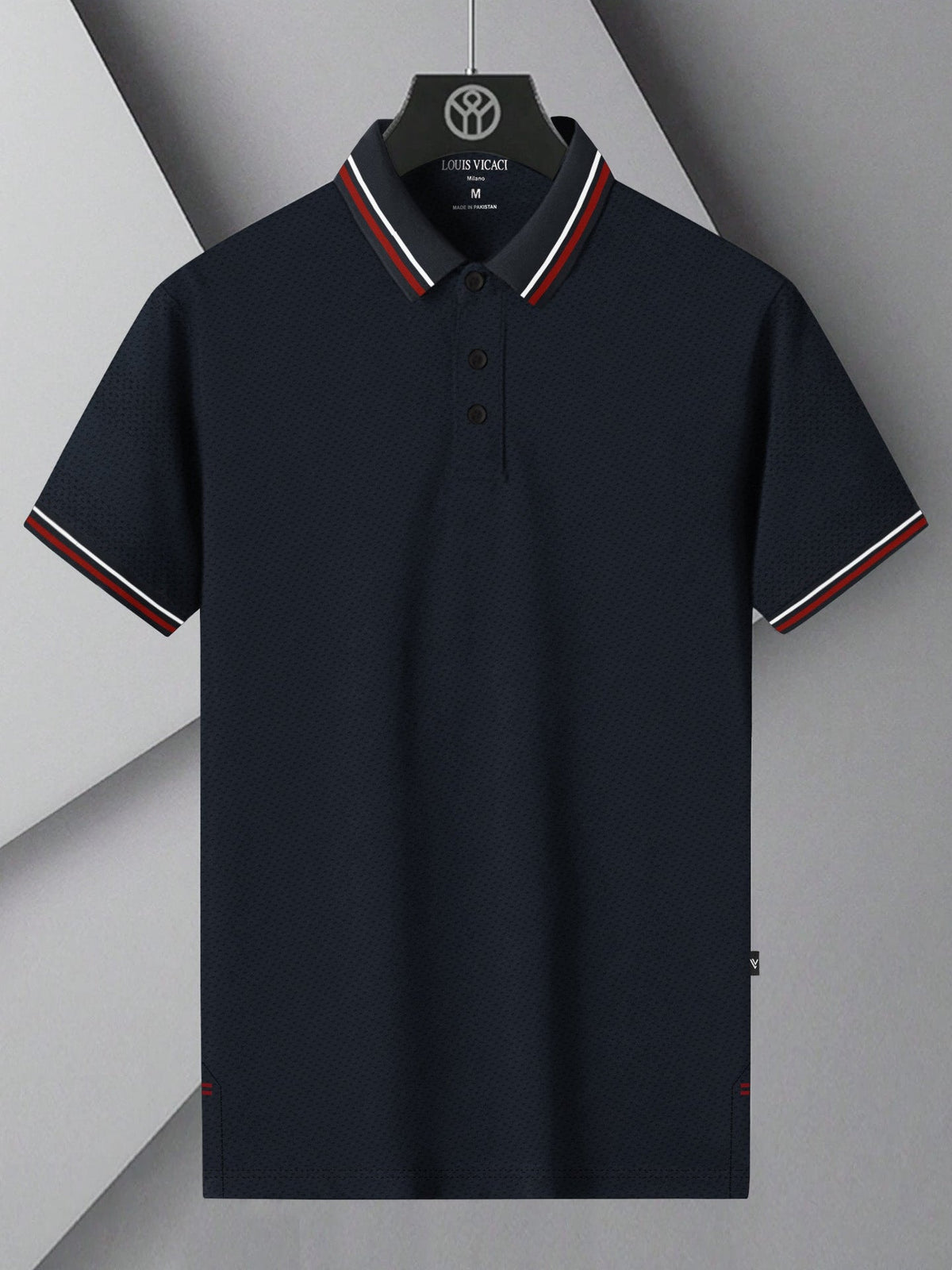 LV Summer Dry Fit Polo Shirt For Men-Dark Navy-BE1312/BR13557