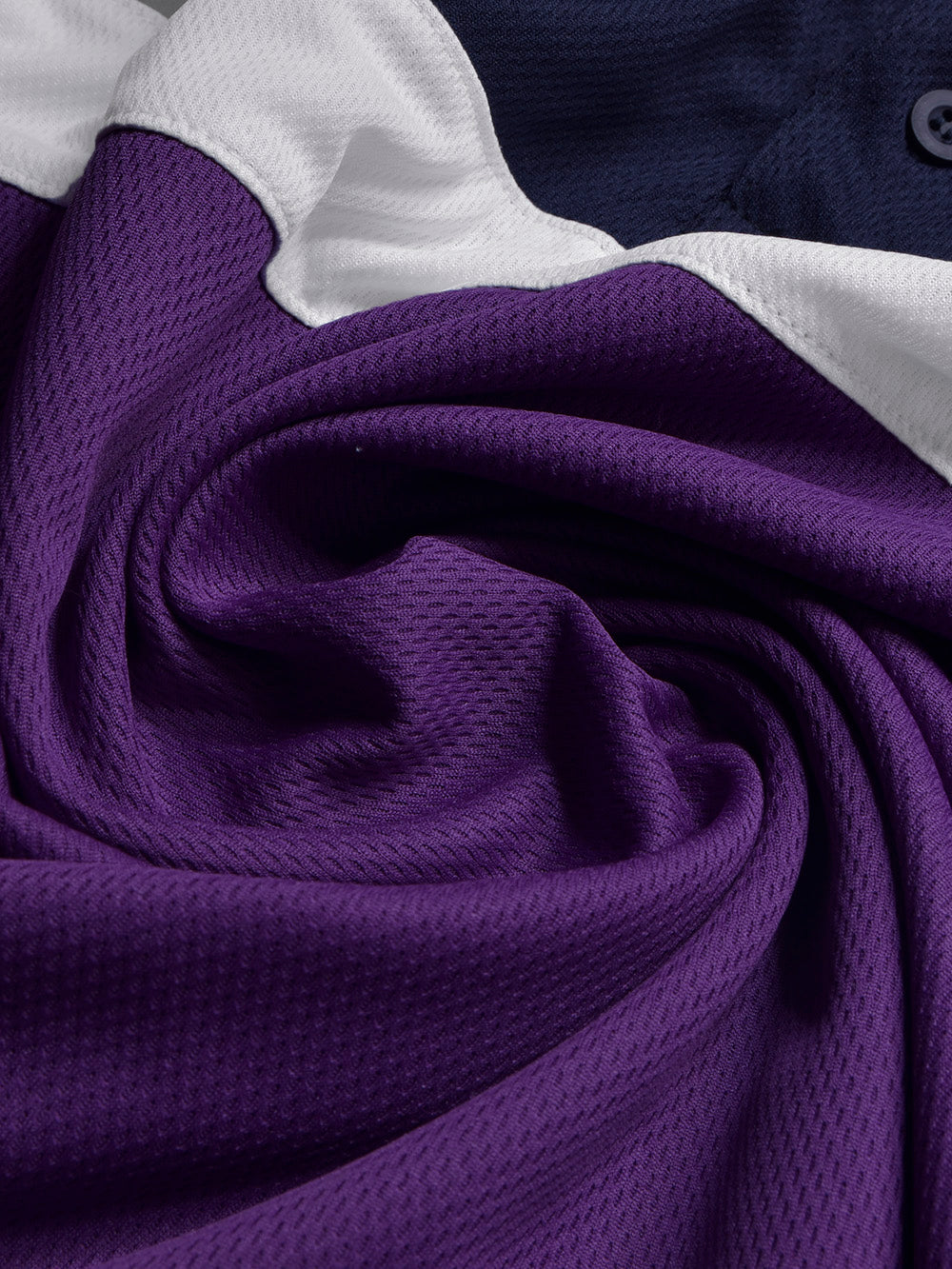 LV Summer Dry Fit Polo Shirt For Men-Dark Purple with Navy & White Stripe-BE1696/BR13911