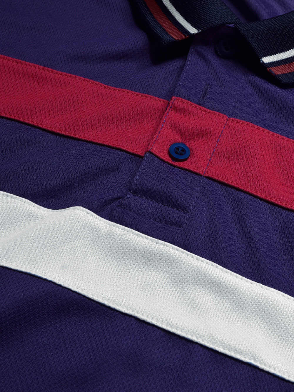 LV Summer Dry Fit Polo Shirt For Men-Dark Purple with Stripe-BE1587/BR13805