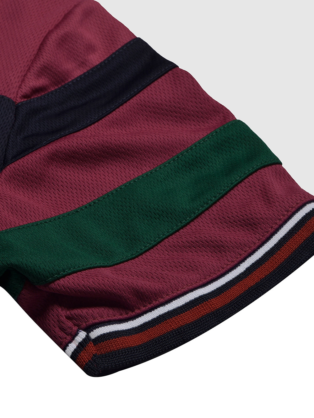 LV Summer Dry Fit Polo Shirt For Men-Light Maroon with Stripe-BE1502/BR13746